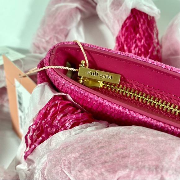 *SOLD* NWT Cult Gaia Banu Mini Fringe Clutch Qajar Rose - Picture 15 of 16